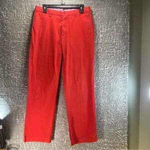 Polo By Ralph Lauren Red Classic Fit Pants Cotton 32X30 Straight Preppy